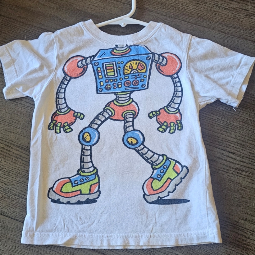Childrens Place Kids T-Shirt with Colorful Robot Design